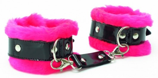 Розовые наручники с мехом BDSM Light - БДСМ Арсенал - купить с доставкой в Шахтах