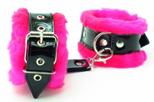 Оковы на ноги с розовым мехом BDSM Light - БДСМ Арсенал - купить с доставкой в Шахтах
