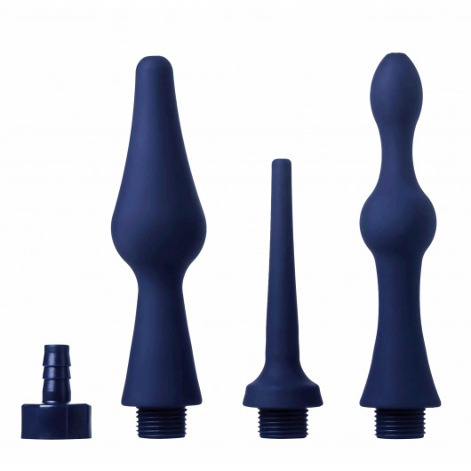 Набор из 3 универсальных насадок для анального душа Universal 3 Piece Silicone Enema Attachment Set - XR Brands - купить с доставкой в Шахтах