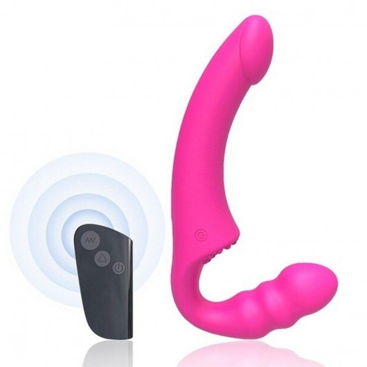 Розовый безремневой страпон Straples Strap-On Dildo - Erokay - купить с доставкой в Шахтах