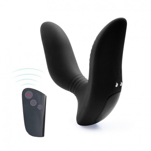 Черный вибромассажер простаты 3,5’’ Remote Control Curve P-spot Massager - 12 см. - Erokay - в Шахтах купить с доставкой