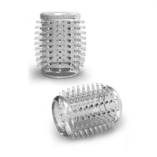 Прозрачная насадка с шипами STAY HARD COCK SLEEVE 01 CLEAR - Blush Novelties - в Шахтах купить с доставкой