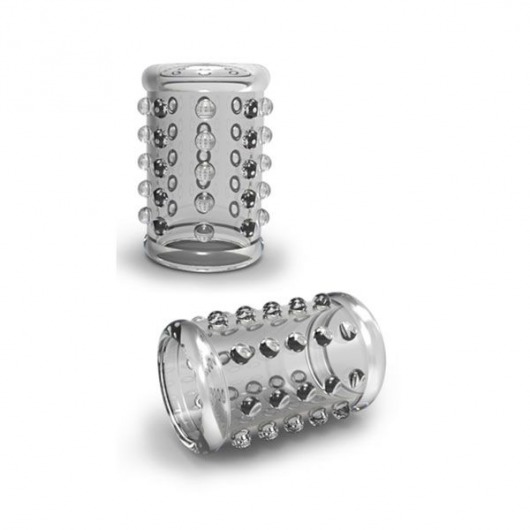 Прозрачная насадка на пенис с шишечками STAY HARD COCK SLEEVE 02 CLEAR - Blush Novelties - в Шахтах купить с доставкой