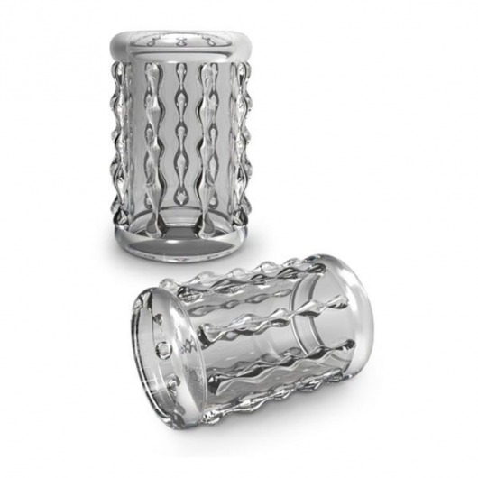 Прозрачная насадка с бороздками STAY HARD COCK SLEEVE 04 CLEAR - Blush Novelties - в Шахтах купить с доставкой