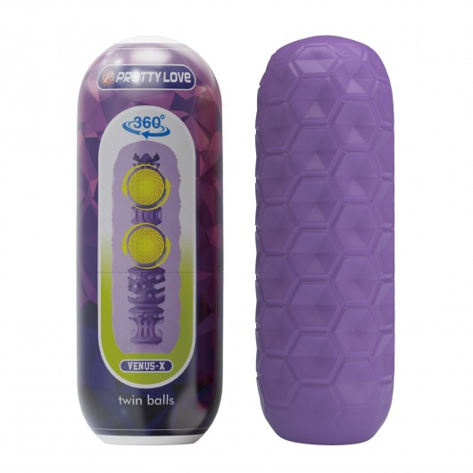 Фиолетовый мастурбатор Venus-X Twin balls - Baile - в Шахтах купить с доставкой