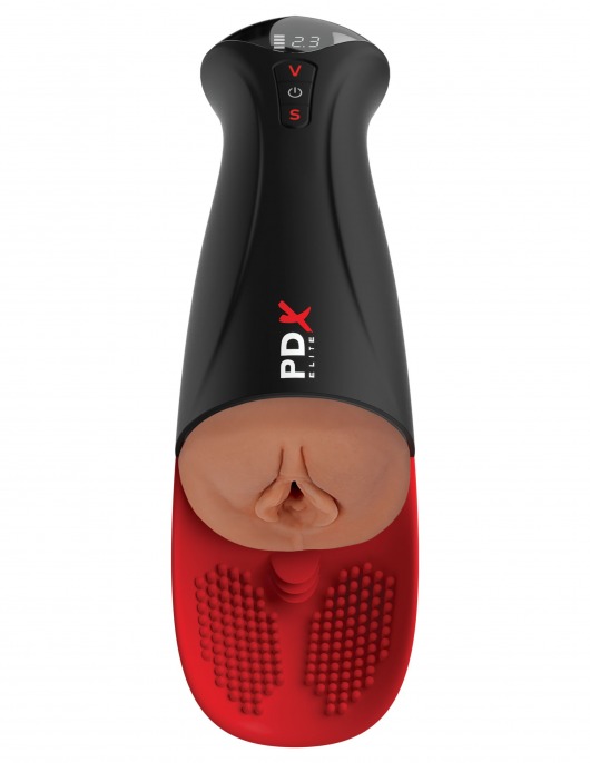 Мастурбатор-вагина в колбе с вибрацией Fuck-O-Matic Pro XL - Pipedream - в Шахтах купить с доставкой