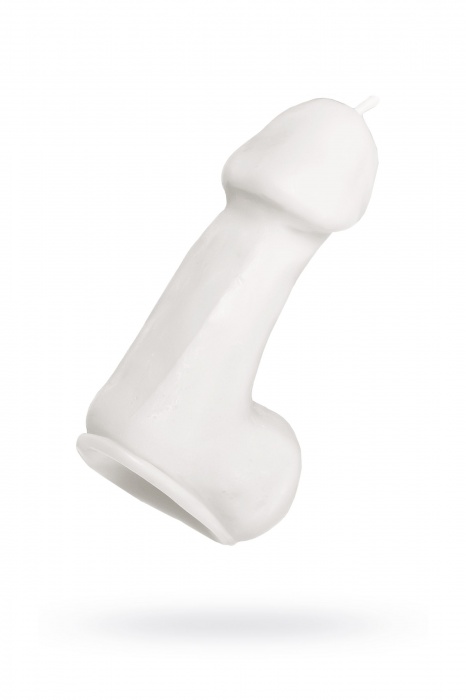 Белая свеча в форме пениса - 47 гр. - Pecado - купить с доставкой в Шахтах