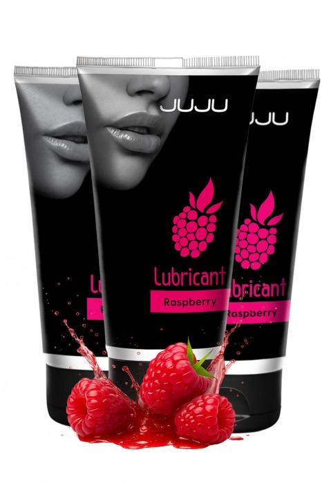 Набор из 3 съедобных лубрикантов JUJU со вкусом малины - JuJu - купить с доставкой в Шахтах