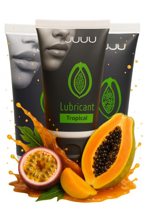Набор из 3 съедобных лубрикантов JUJU со вкусом тропических фруктов - JuJu - купить с доставкой в Шахтах