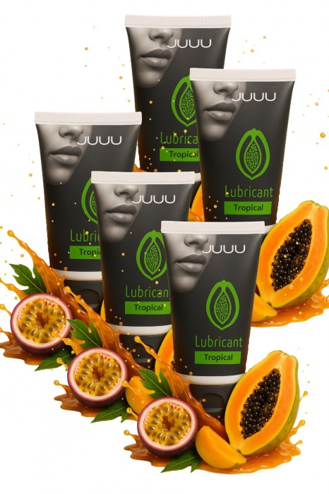 Набор из 5 съедобных лубрикантов JUJU со вкусом тропических фруктов - JuJu - купить с доставкой в Шахтах