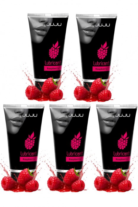 Набор из 5 съедобных лубрикантов JUJU со вкусом малины - JuJu - купить с доставкой в Шахтах