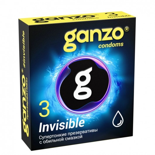 Супертонкие презервативы Ganzo Invisible - 3 шт. - Ganzo - купить с доставкой в Шахтах