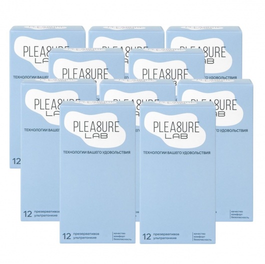 Набор из 10 упаковок ультратонких презервативов Pleasure Lab (по 12 шт.) - Pleasure Lab - купить с доставкой в Шахтах