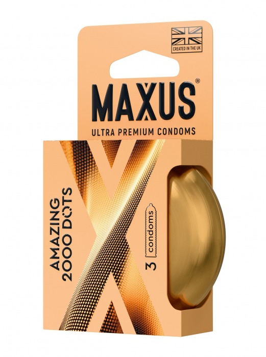 Точечные презервативы MAXUS 2000 Amazing Dots с железным кейсом - 3 шт. - Maxus - купить с доставкой в Шахтах