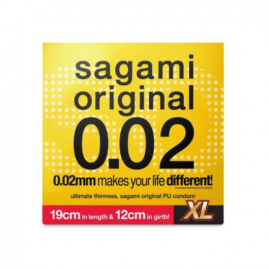Презерватив увеличенного размера Sagami Original 0.02 XL-size - 1 шт. - Sagami - купить с доставкой в Шахтах