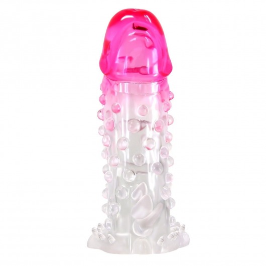 Прозрачно-розовая насадка на пенис Wilford - 13,5 см. - Baile - в Шахтах купить с доставкой