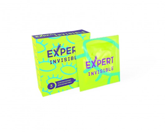 Ультратонкие презервативы Expert Invisible - 3 шт. - Expert - купить с доставкой в Шахтах