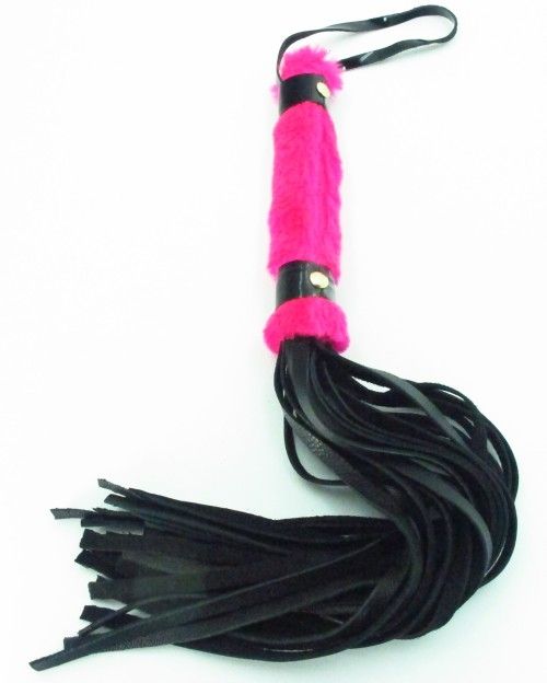 Нежная плеть с розовым мехом BDSM Light - 43 см. - БДСМ Арсенал - купить с доставкой в Шахтах