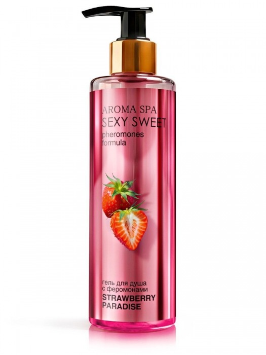Гель для душа с феромонами и ароматом клубники Strawberry Paradise - 200 мл. -  - Магазин феромонов в Шахтах