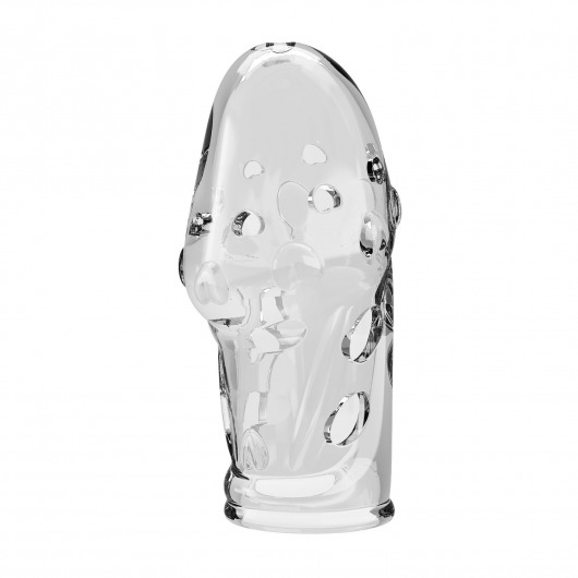 Прозрачная насадка на пенис Booker - 8 см. - Baile - в Шахтах купить с доставкой