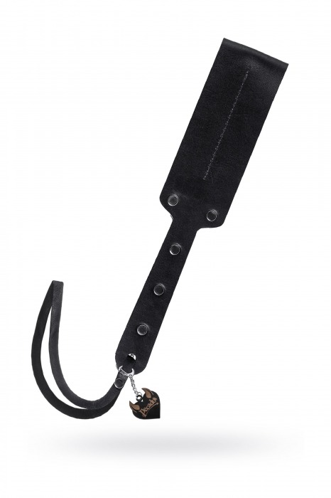 Черный кожаный пэддл - 32 см. - Pecado - купить с доставкой в Шахтах