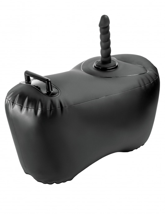 Черное надувное кресло с платформой для фиксации дилдо Body Dock Inflatable Love Seat - Pipedream - купить с доставкой в Шахтах