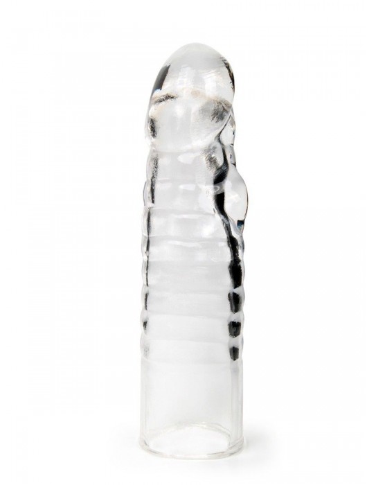Прозрачная закрытая насадка на член - 15 см. - Sex Expert - в Шахтах купить с доставкой