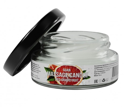 Массажная свеча «Красный грейпфрут» - 50 мл. - SGAN - купить с доставкой в Шахтах