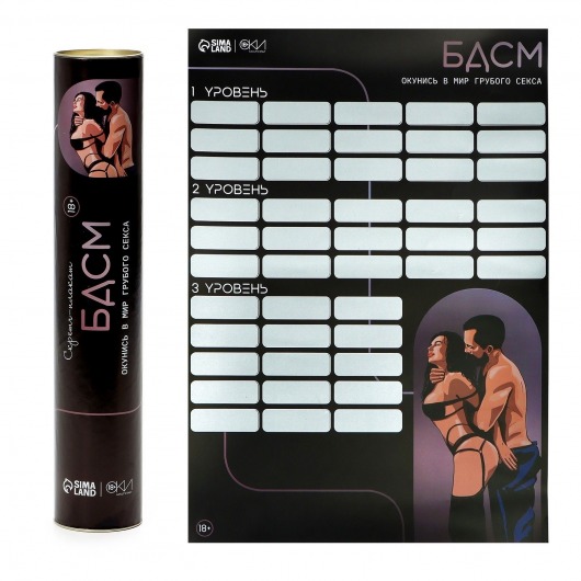 Плакат для двоих со скретч-слоем «БДСМ» - Сима-Ленд - купить с доставкой в Шахтах