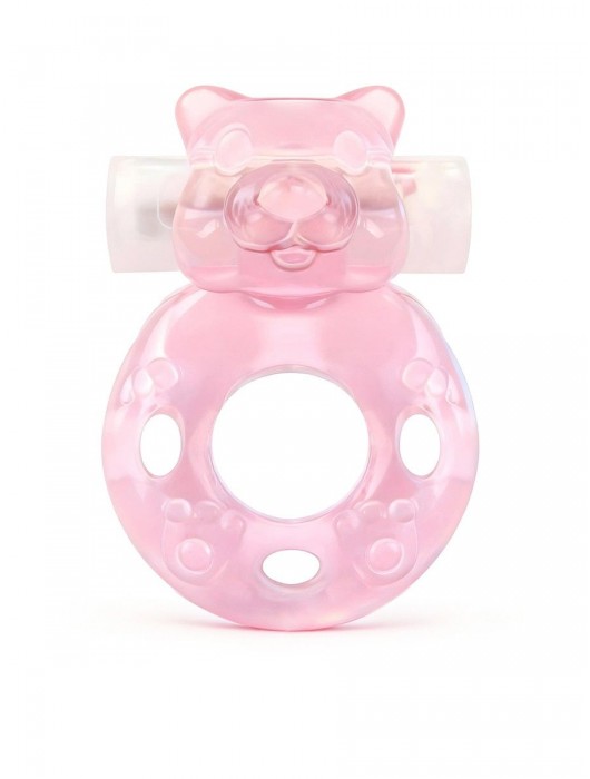 Розовое эрекционное виброкольцо в форме мишки - 1137 - в Шахтах купить с доставкой