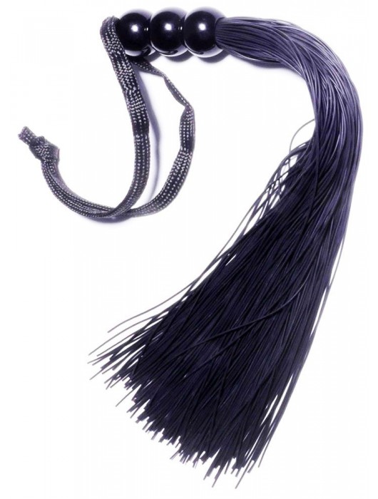 Черная силиконовая плетка - 25,4 см. - Boys of Toys - купить с доставкой в Шахтах