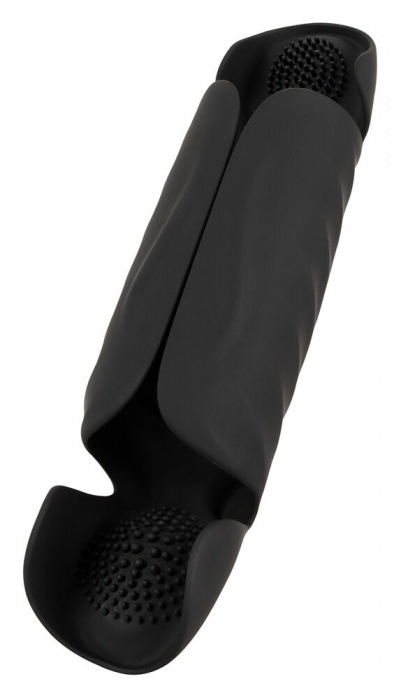 Черный вибромастурбатор с трехточечной стимуляцией Penis Trainer with 3 Point Stimulation - Orion - в Шахтах купить с доставкой