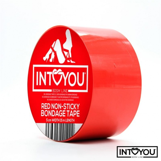 Красный скотч для фиксации Non-Sticky Bondage Tape - 15 м. - Intoyou - купить с доставкой в Шахтах