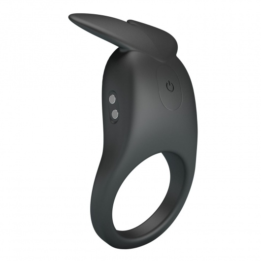 Черное перезаряжаемое виброкольцо Carlton - Baile - в Шахтах купить с доставкой