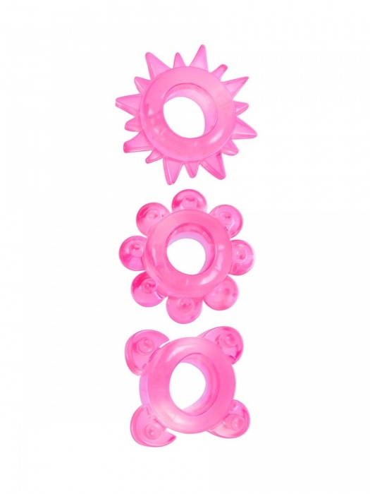 Комплект из 3 розовых эрекционных колец - Erowoman-Eroman - в Шахтах купить с доставкой