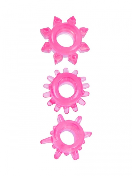 Комплект из трех розовых эрекционных колец - Erowoman-Eroman - в Шахтах купить с доставкой
