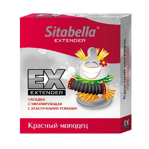 Стимулирующая насадка Sitabella Extender  Красный молодец - Sitabella - купить с доставкой в Шахтах