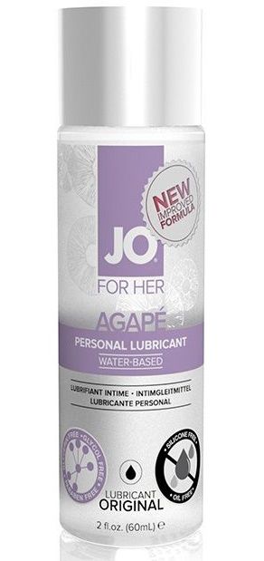 Лубрикант на водной основе для женщин JO AGAPE LUBRICANT ORIGINAL - 60 мл. - System JO - купить с доставкой в Шахтах