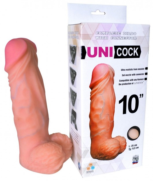 Фаллическая насадка Харнесс UNICOCK 10  - 25 см. - LOVETOY (А-Полимер) - купить с доставкой в Шахтах