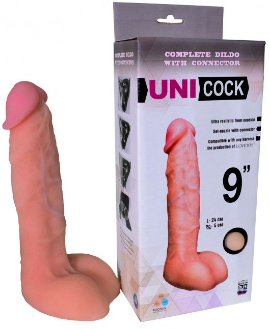 Фаллическая насадка Харнесс UNICOCK 9  - 24 см. - LOVETOY (А-Полимер) - купить с доставкой в Шахтах