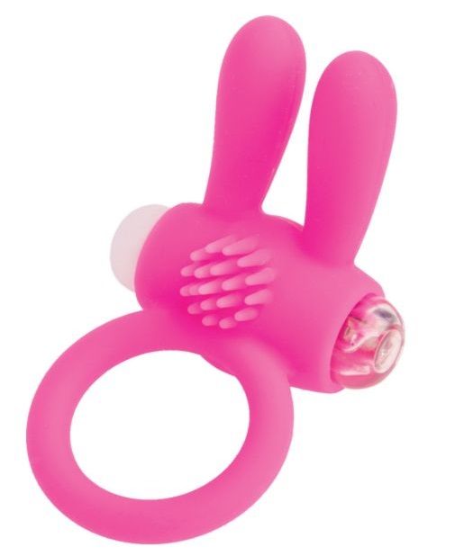 Розовое эрекционное виброкольцо A-toys с ушками - A-toys - в Шахтах купить с доставкой