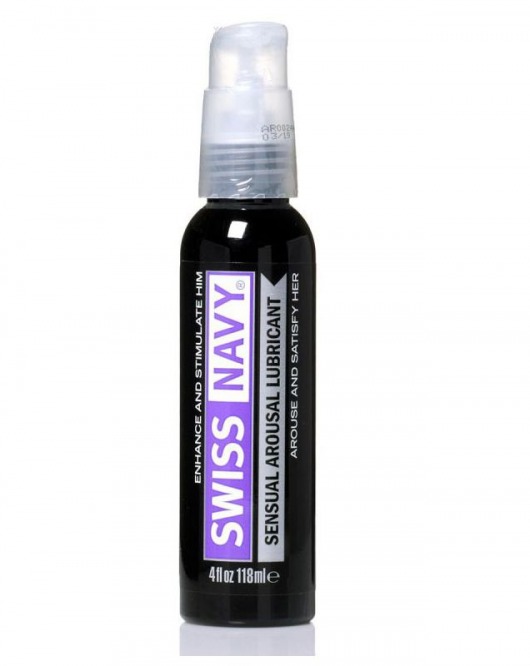 Возбуждающий гель-лубрикант на водной основе Sensual Arousal Lubricant  - 118 мл. - Swiss navy - купить с доставкой в Шахтах