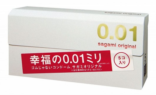 Супер тонкие презервативы Sagami Original 0.01 - 5 шт. - Sagami - купить с доставкой в Шахтах