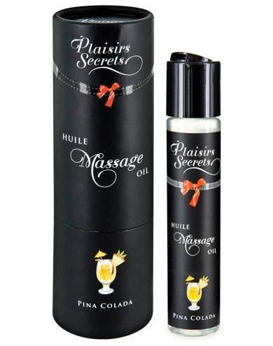 Массажное масло с ароматом пина колады Huile de Massage Gourmande Pina Colada - 59 мл. - Plaisir Secret - купить с доставкой в Шахтах