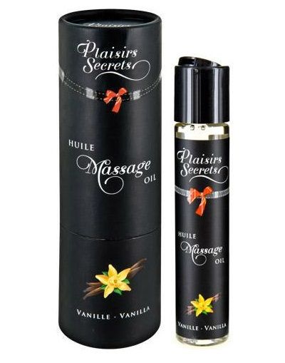 Массажное масло с ароматом ванили Huile de Massage Gourmande Vanille - 59 мл. - Plaisir Secret - купить с доставкой в Шахтах
