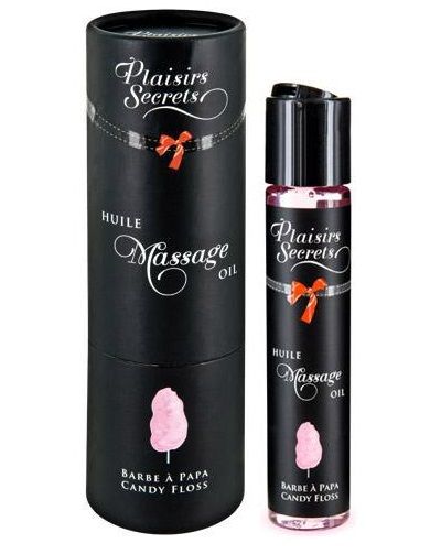Массажное масло с ароматом сладкой ваты Huile de Massage Gourmande Barbe à Papa - 59 мл. - Plaisir Secret - купить с доставкой в Шахтах