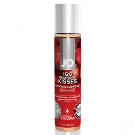 Смазка с ароматом клубники JO Flavored Strawberry Kiss - 30 мл. - System JO - купить с доставкой в Шахтах