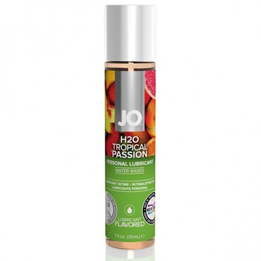 Смазка с ароматом тропических фруктов JO Flavored Tropical Passion - 30 мл. - System JO - купить с доставкой в Шахтах