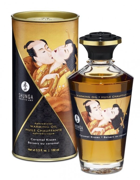 Массажное интимное масло с ароматом карамели - 100 мл. - Shunga - купить с доставкой в Шахтах
