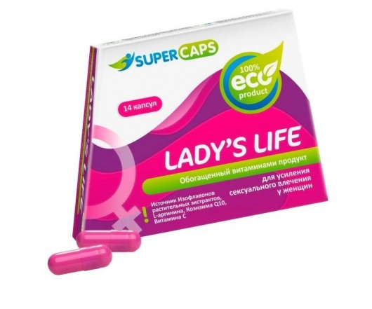 Возбуждающие капсулы Ladys Life - 14 капсул (0,35 гр.) - SuperCaps - купить с доставкой в Шахтах